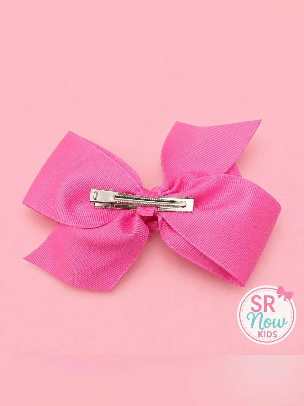 Girls Multicolor Floral Tulip Hair Bow Large Grosgrain Ribbon Alligator Clip